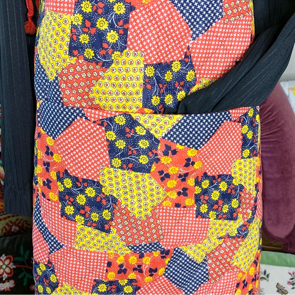 70s Maxi Apron Dress - Picture 4 of 11